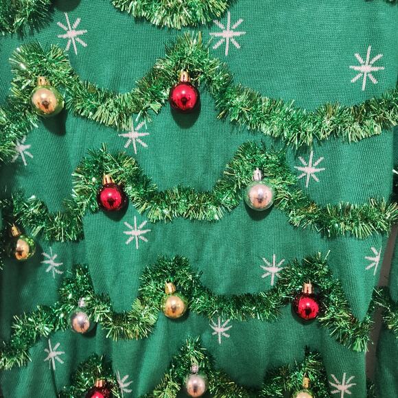Tipsy Elves Ugly CHRISTMAS TREE SWEATER GARLAND OVERSIZED
Women's XL - Picture 4 of 7